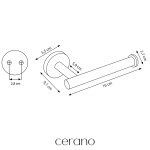 CERANO - Nástěnný držák toaletního papíru Lineo - černá matná CER-479404