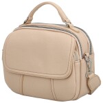 Trendy dámská koženková crossbody kabelka Badamia, pudrová