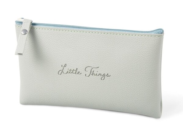 Gifty - Penál etue plochá Little things 21x8cm - Greenish gray