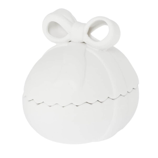 Storefactory Velikonoční dekorace LUNDBY 14 cm, bílá barva, porcelán