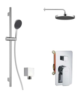 Kielle - Vega Sprchový set s baterií pod omítku, pro 2 spotřebiče, s příslušenstvím EcoSpare a tělesem, chrom 20618SP70