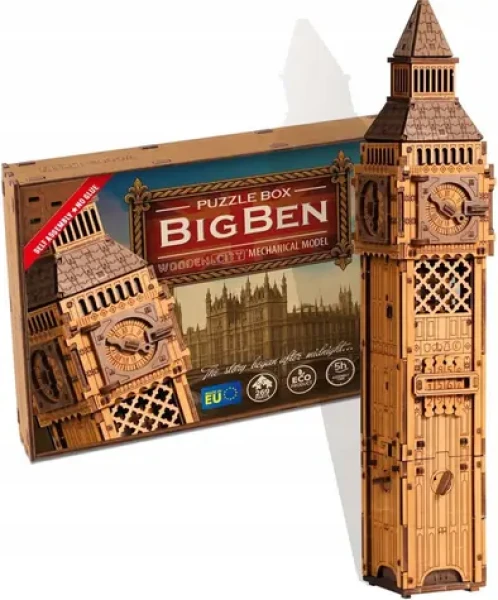 WOODEN CITY 3D dřevěné puzzle Escape puzzle box: Big Ben