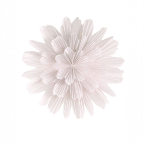 Watt & Veke Závěsná svítící hvězda Snöblomma 44 cm, bílá barva, papír