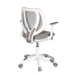 Dětská židle, výškově nastavitelná, šedá síťovina, KA-C806 GREY