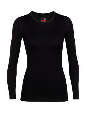 Dámské merino triko dlouhý rukáv ICEBREAKER Wmns 260 Tech LS Crewe, Black velikost: XXL