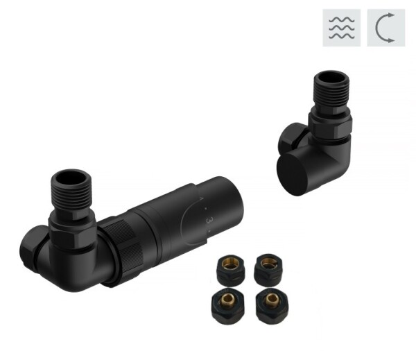 HOPA - PRIME-SADA, universální rohový ventil - Barva - Černá RDPRIMESADAB