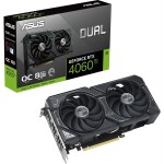 ASUS Dual GeForce RTX 4060 Ti OC 8GB / 2310 - 2595 MHz / 8GB GDDR6 / 128bit / 1x HDMI+3x DP / 160W (8) (90YV0J40-M0NA00)