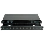 Intellinet 24-Port Cat6a Patchpanel geschirmt 1HE Kabeleinführung 90° abgewinkelt schwarz 24 portů patch panel 483 mm (1