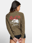 RVCA PARKER VINTAGE GREEN dámská mikina přes hlavu - S