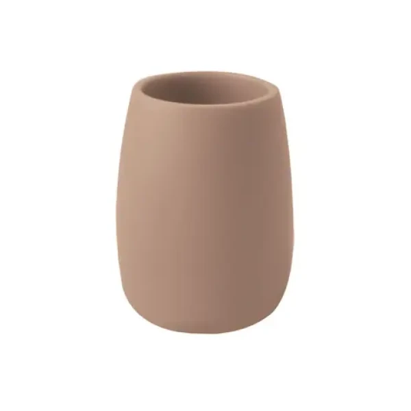Spirella SVEN kelímek na kartáčky matně cappuccino / polyresin