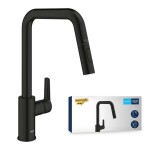 GROHE - QuickFix Start Dřezová baterie s výsuvnou sprškou, matná černá 306312430