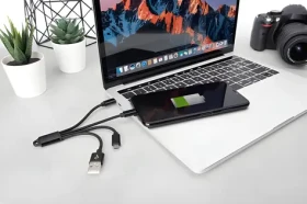 Digitus 3in1 černá / Nabíjecí kabel / USB-A / Lightning / Micro-USB / USB-C / 0,15 m (DB-300160-002-S)