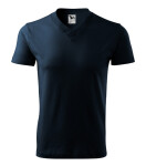 V-neck tričko unisex námořní modrá M