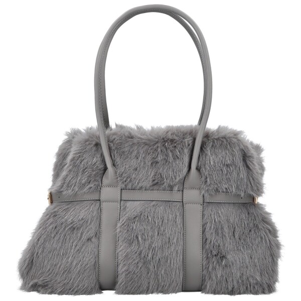 Módní dámská plyšová kabelka do ruky Pelaya, šedá