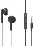 Hama Noble černá / Sluchátka do uší - špunty / mikrofon / 3,5mm jack / 1,2m