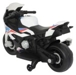 Mamido Dětská elektrická motorka BMW S1000RR bílo-modrá