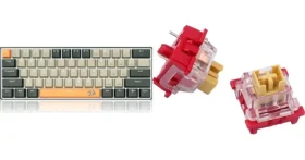 Redragon K606 Lakshmi hnědá s klávesami A113 F Bullet / Herní klávesnice / mechanická / Outemu Red / USB / US