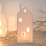 Räder Porcelánový svícen domeček Large Door, bílá barva, porcelán