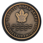 Mustang Puk Toronto Maple Leafs NHL Stanley Cup Years Gold Medallion