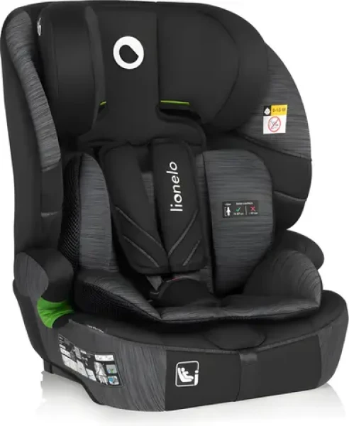 LIONELO Levi Fix i-Size 76-150cm Black Carbon / Autosedačka / ISOFIX + Top Tether / ECE R129 i-Size (LO-LEVI FIX I-SIZE GREY STONE)