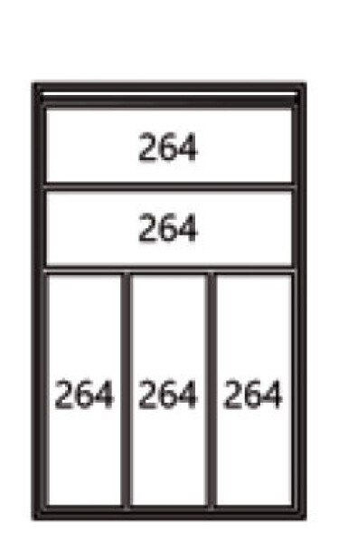 Strong příborník StrongMax 500, 3+2 barva: šedá