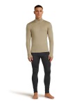 ICEBREAKER Mens 200 MFine Ace LS Half Zip Mock Neck, Flagstone (vzorek) velikost: M