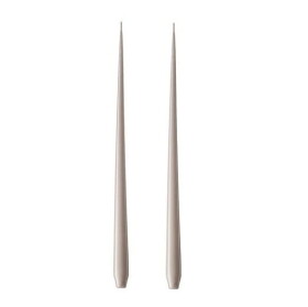 Ester & erik Svíčka Taper Lacquer 32 cm – 22 Linen Grey – set 2 ks, béžová barva, krémová barva, vosk