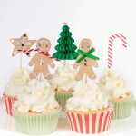Meri Meri Sada na pečení cupcakes Gingerbread 24 ks, hnědá barva, papír