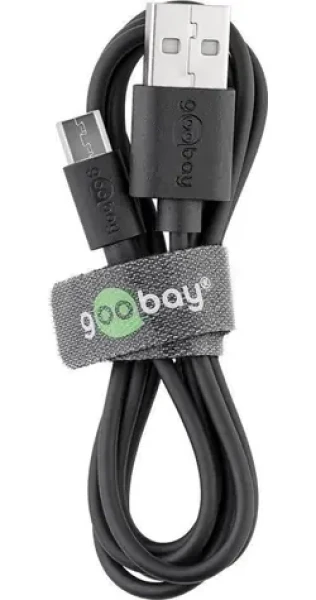 Goobay 46800 černá / Nabíjecí kabel / USB-A - Micro-USB / 1 m (46800)