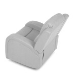 TV a relaxační křeslo, manuální polohování, potah stříbrná látka v dekoru kůže