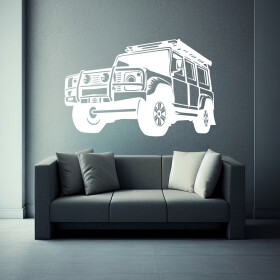 Samolepka Auto Land Rover Defender Barva: bílá, Velikost: 80 x 52 cm