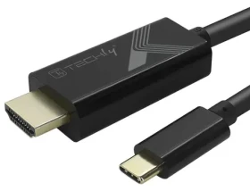 Techly IADAP-USBC-HDMI5TY černá / Kabel USB-C - HDMI / HDMI 2.0 / 4K 60Hz / 5 m (IADAP-USBC-HDMI5TY)