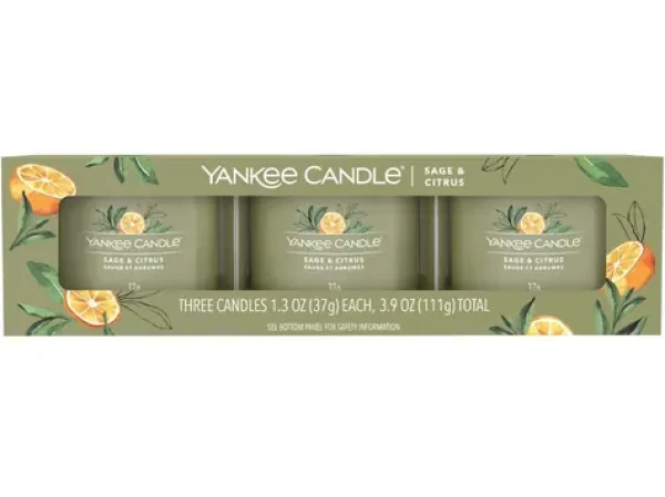 Yankee Candle SAGE & CITRUS 3x 37 g