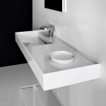 Laufen - Kartell Umyvadlo 120x46 cm, s 1 otvorem pro baterii, SaphirKeramik, bílá H8133320001111