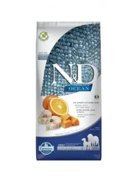 ND Ocean Dog Cod, Pumpkin Orange Adult Medium/Maxi 2,5 kg / Krmivo pro dospělé psy středních a velkých plemen