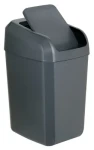 Denox Troya antracitová / Odpadkový koš / 30 l / houpací víko / 28x35x53 cm