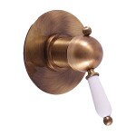RAV Slezák - LABE - Sprchová baterie podomítková 1-cestná s tělesem, Stará mosaz (Bronz) L583LSM L583LSM