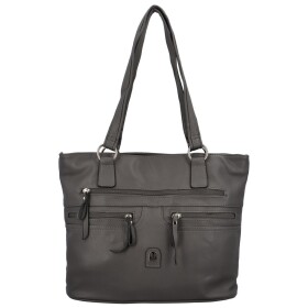 Stylová větší dámská kabelka přes rameno Amilla, šedá