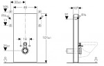 GEBERIT - Monolith Sanitární modul pro závěsné WC, 101 cm, boční přívod vody, bílá 131.022.SI.5