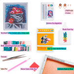 Antistresové omalovánky TSvetnoy TSvetnoy, LG129e, Diamond painting - diamantové malování, 40 x 50 cm, Zátiší s jablky