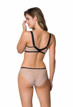 Dámská push-up podprsenka Mat M-3900/11 Xanthe béžovo-černá 75C
