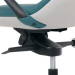 Kancelářské křeslo, zelená ekokůže, houpací mechanismus s aretací ve 4 polohách, kovový kříž, kolečka pro tvrdé povrchy