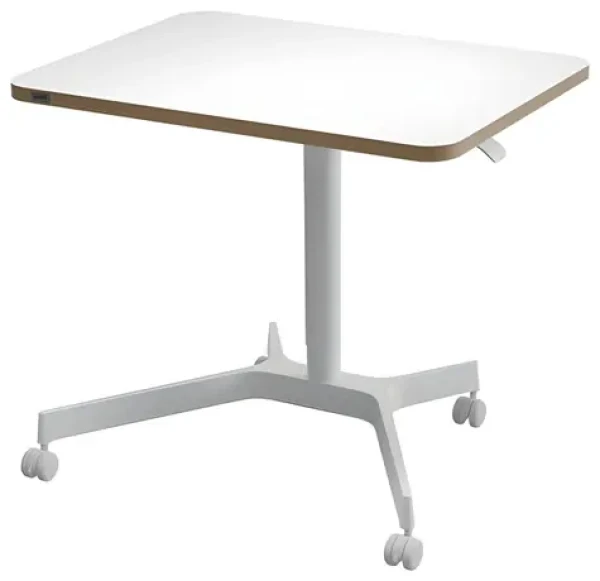 Leitz Ergo pojízdný výškově nastavitelný stůl bílá / Stůl / 75–114 cm / nosnost 20 kg / 80×60 cm (65360001)