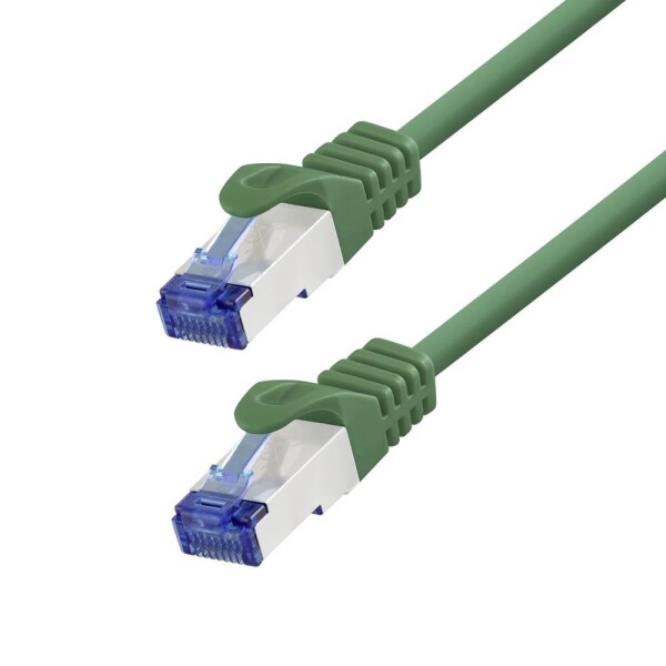 LogiLink CP4115S RJ45 síťové kabely, propojovací kabely CAT 6A S/FTP 20.00 m zelená CCA vodič, samozhášecí, bez halogenů 1 ks