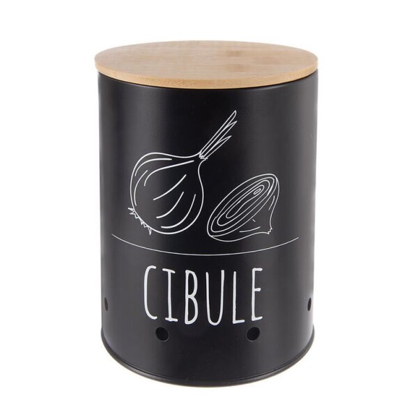 Kulatá plechová dóza CIBULE Black