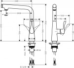 HANSGROHE - Metris Select Dřezová baterie, vzhled nerezu 14847800