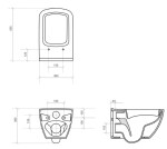 JIKA předstěnový instalační 8 cm systém bez tlačítka + WC CERSANIT VIRGO CLEANON + SEDÁTKO H894652 X ME1