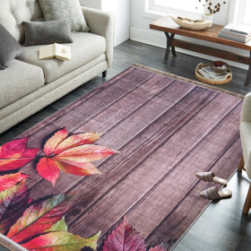 DumDekorace Krásný podzimní koberec listí na podlaze 160 x 220 cm DYWHOR-N-06N_160X220
