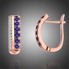 Náušnice Swarovski Elements Eda Blue, Modrá
