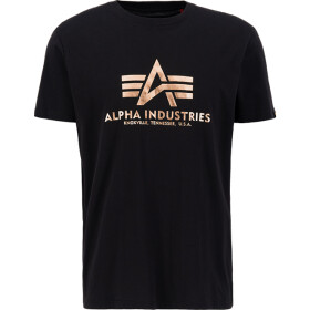 Alpha Industries Tričko Basic T-Shirt black | yellow gold XL